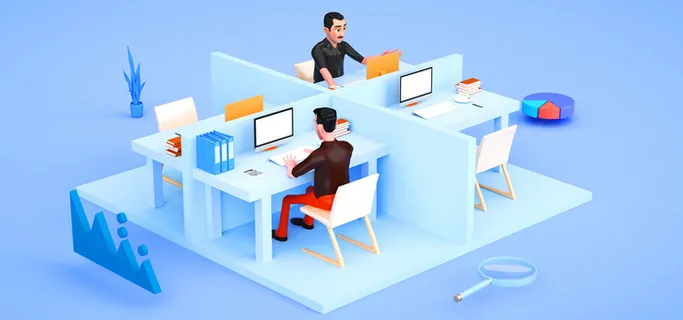 c4d商务场景卡通人物