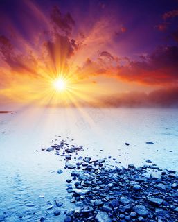 高清日出彩霞图片下载素材