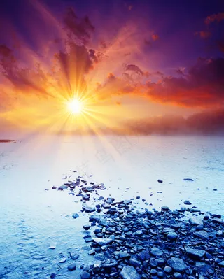 高清日出彩霞图片下载素材