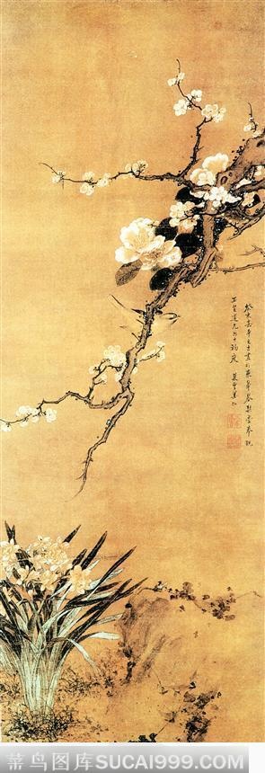 山水画—寒梅