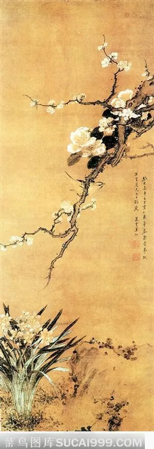 山水画—寒梅 山水画—寒梅