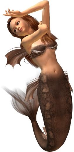 美人鱼 PNG免抠(888x1801)