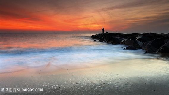 海景 沙滩风景画壁纸