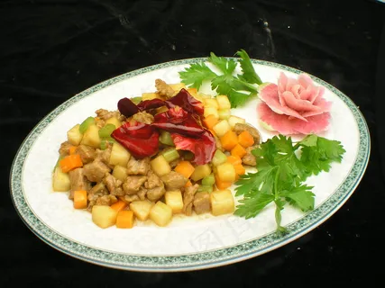 家常菜|美食|菜谱|菜单|0495玫瑰时果牛肉粒 家常菜|美食|菜谱|菜单|0495玫瑰时果牛肉粒