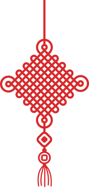 红色平安结中国结免扣素材