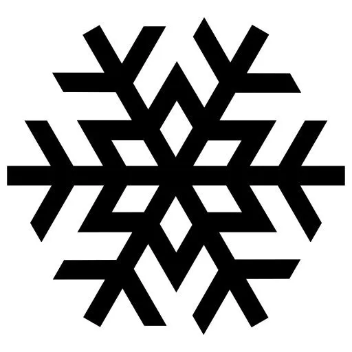 雪花剪影 PNG免抠(2500x2500)