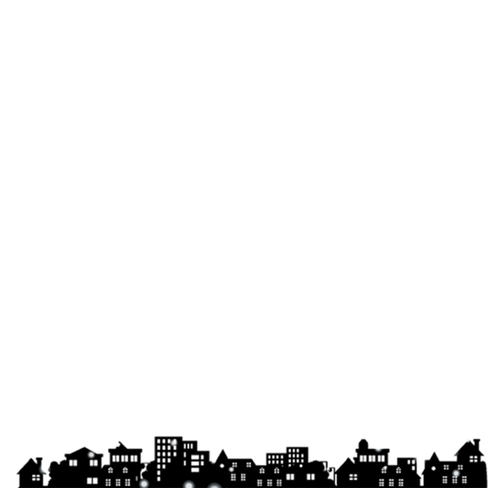 下雪城市简笔