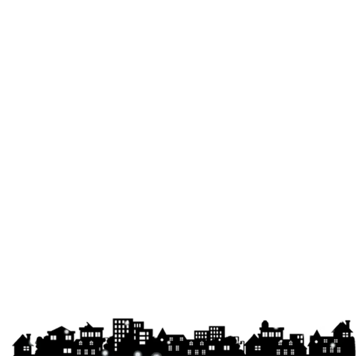 下雪城市简笔