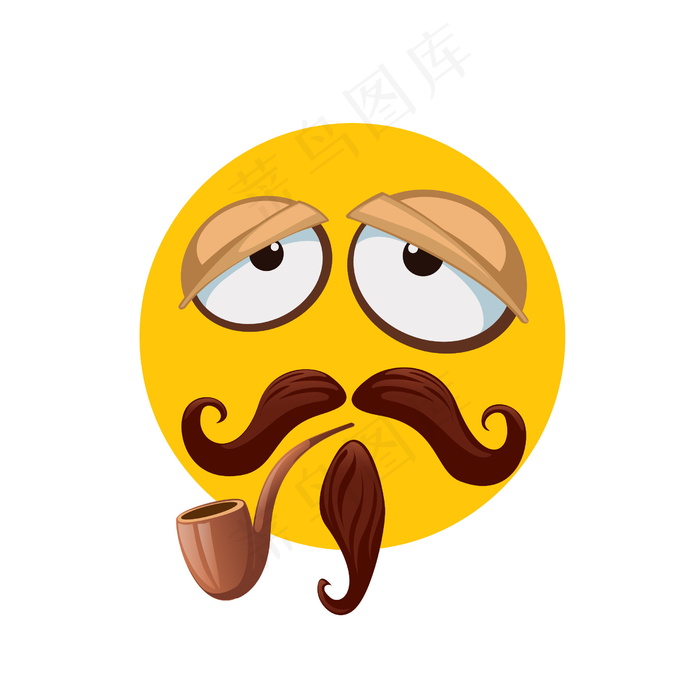 黄色困倦表情图片