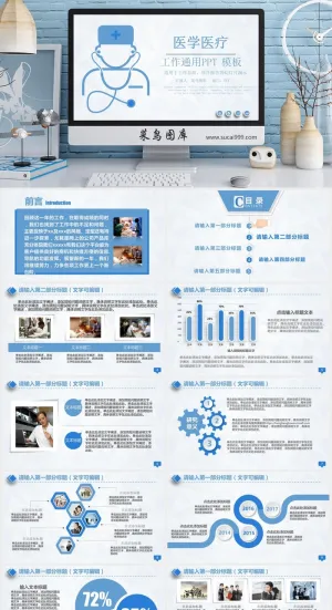 医疗护理 工作计划总结 PPT模板预览图