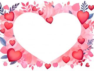 爱心边框粉色素材背景