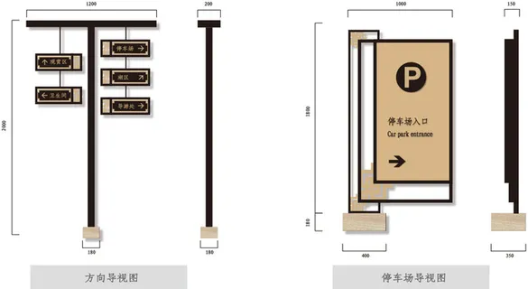 VI导视系统户外导视牌门牌企业医院学校标志标识牌