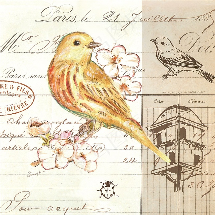 欧式花鸟装饰画