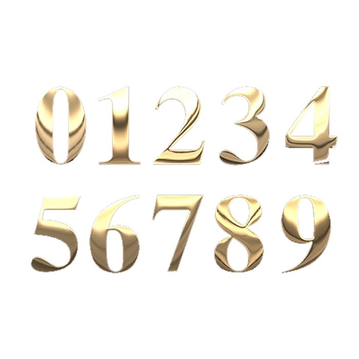 金色字体数字素材少儿兴趣班