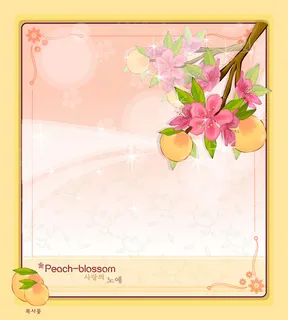 手绘花卉装饰边框背景 手绘花卉装饰边框背景