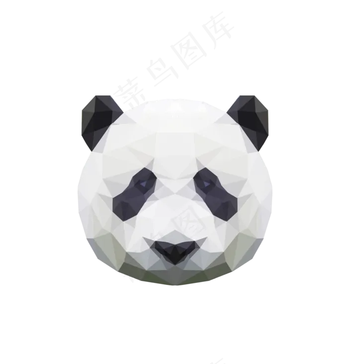 晶格可爱大熊猫头