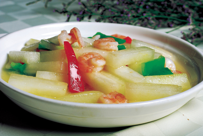 川菜湘菜高清菜谱 虾仁烧东瓜