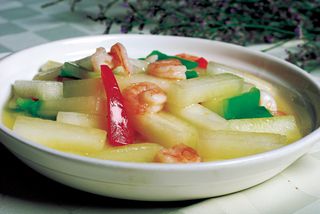 川菜湘菜高清菜谱 虾仁烧东瓜