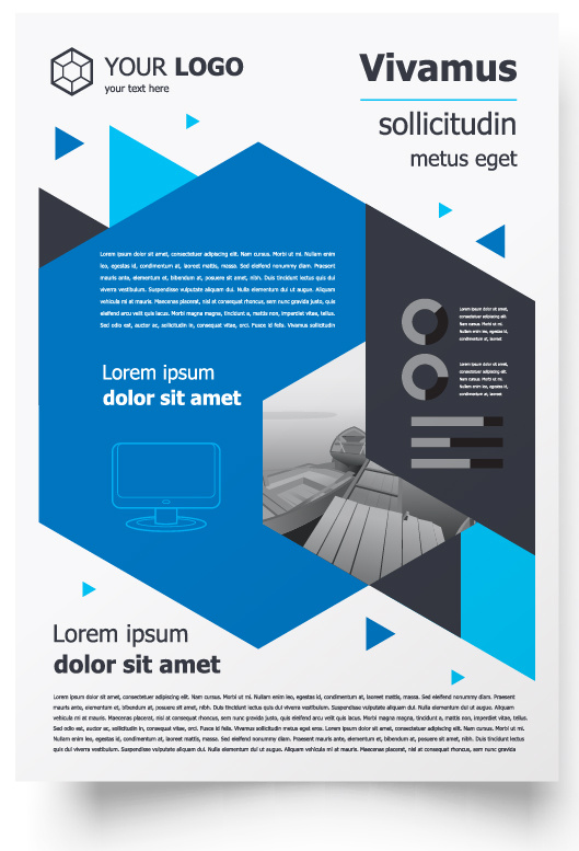 包装宣传册设计模板传单页抽象商务宣传册A4模板创意封面趋势宣传