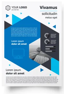 包装宣传册设计模板传单页抽象商务宣传册A4模板创意封面趋势宣传