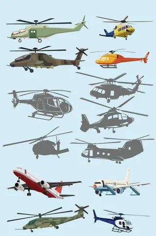 矢量飞机直升机