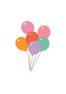 儿童节手绘卡通气球 儿童节手绘卡通气球