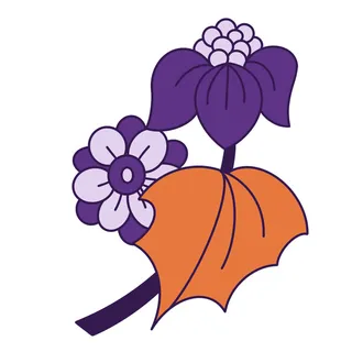 复古中国风国潮敦煌花纹花草插画手绘装饰小元素PSD素材