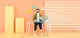 商务C4D立体办公室场景人物