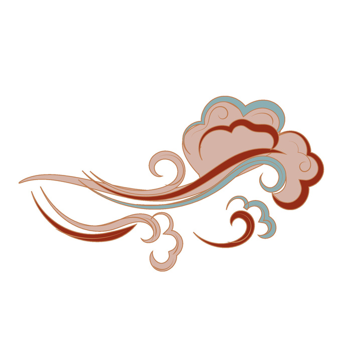 中国风中式国潮敦煌云纹祥云插画图案云朵云彩元素PSDAI设计素材