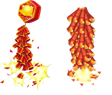 红色烟花爆竹免扣素材