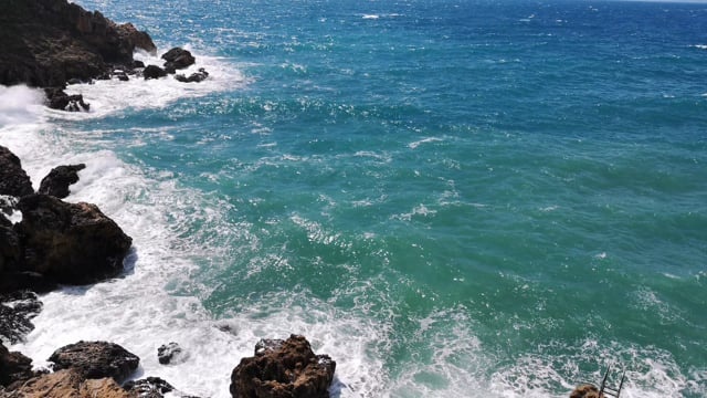 岩石, 波浪, 风, 蓝色的, 海洋, 水, 自然, 旅行