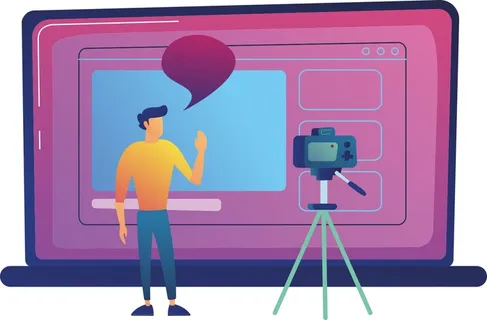 人物场景矢量插画/扁平风/蓝色 人物场景矢量插画/扁平风/蓝色