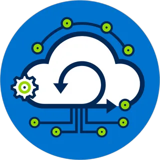 蓝色云端数据图标科技kv主视觉素材