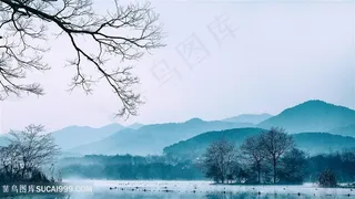 充满中国风韵味的水墨山水田园