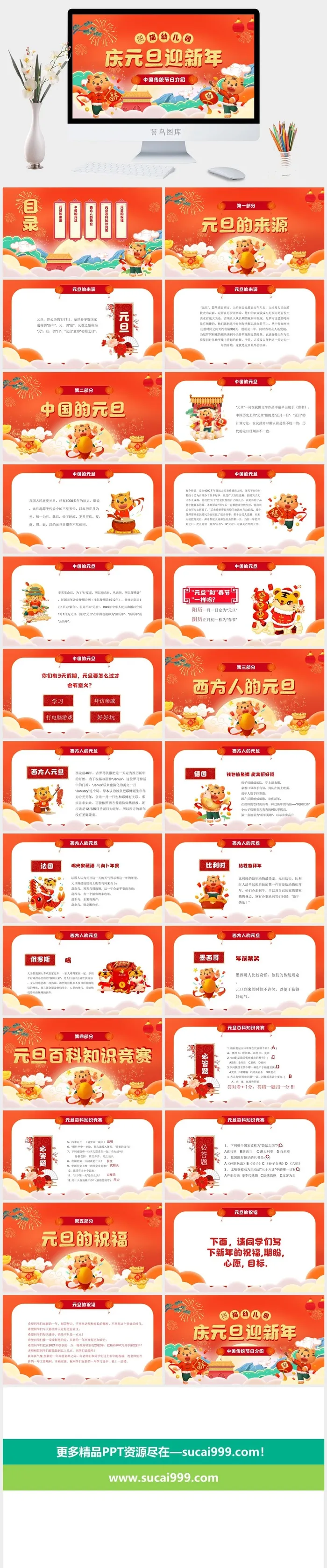虎年PPT模板