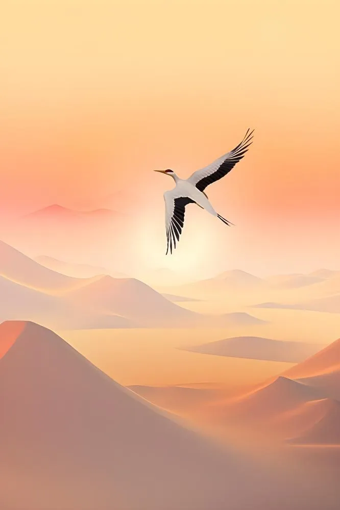 意境渐变故事落日背景(2400x3600)