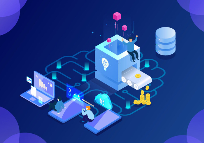 商务2.5D未来科技商务素材