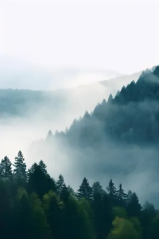 半山云朵光照背景