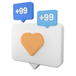 点赞简约3D数据png图标素材