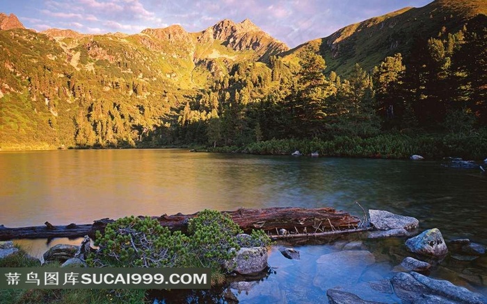 阿尔卑斯山湖光山色美景