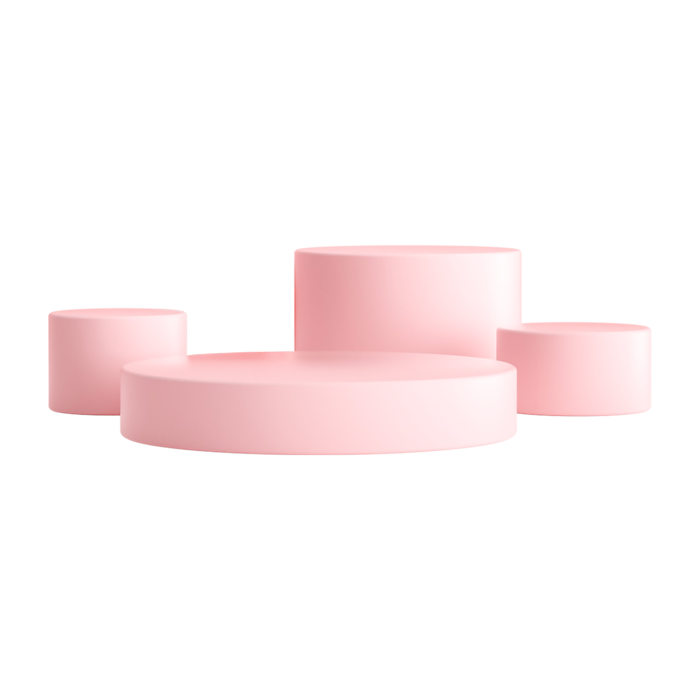 3D展台素材免扣产品粉色展示台PNG
