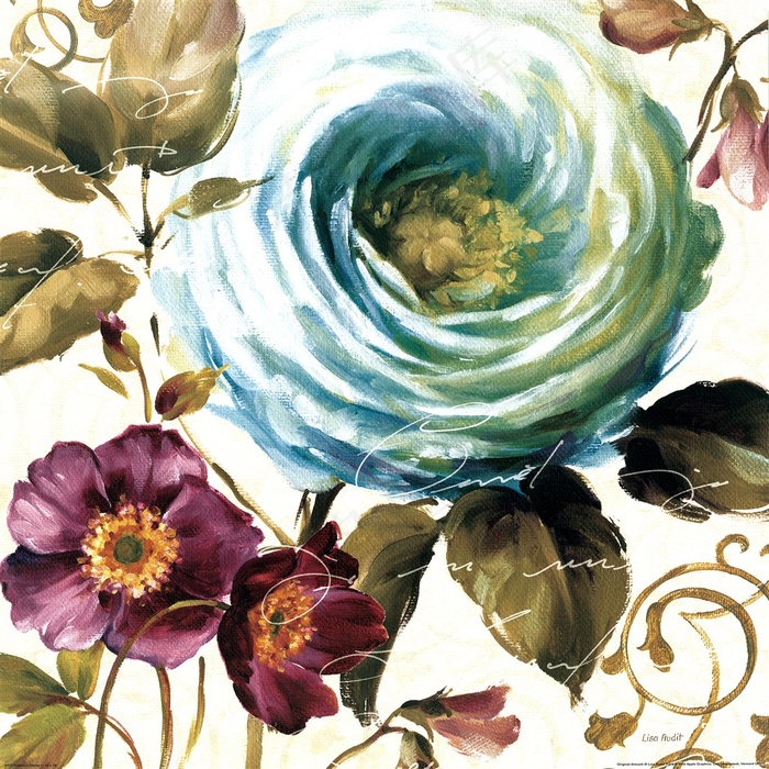 欧洲古风花朵装饰画