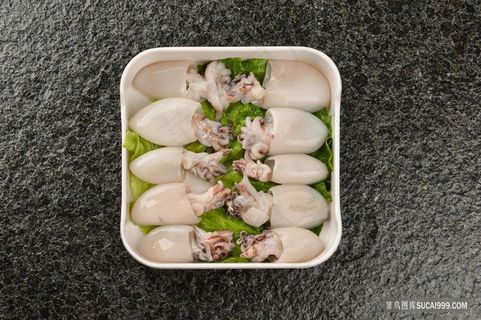 火锅配菜鱿鱼仔美食图片