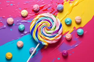 糖果棒棒糖摄影图
