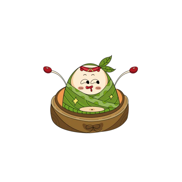 端午节可爱粽子打坐免扣元素ai矢量模版下载