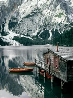 山水湖泊木屋风景图片 山水湖泊木屋风景图片