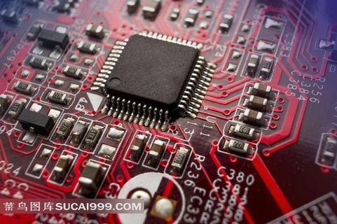 主板电子元件高清特写