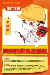 常见职业病及防控尘肺病海报