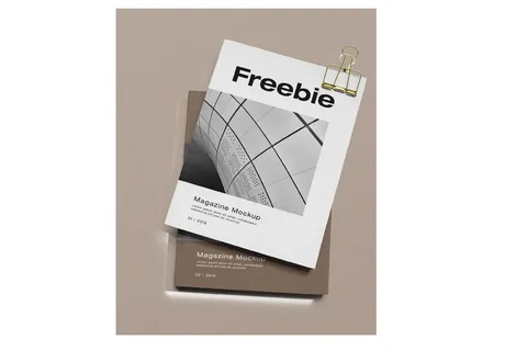 杂志封面样机书籍Magazine Mockup