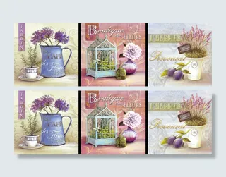 三联油画花瓶装饰画